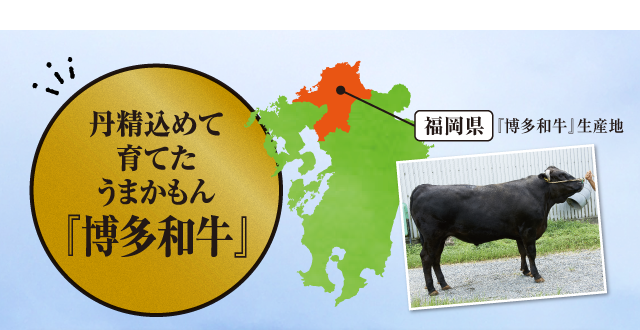 丹精込めて育てたうまかもん「博多和牛」うまかばい！博多和牛